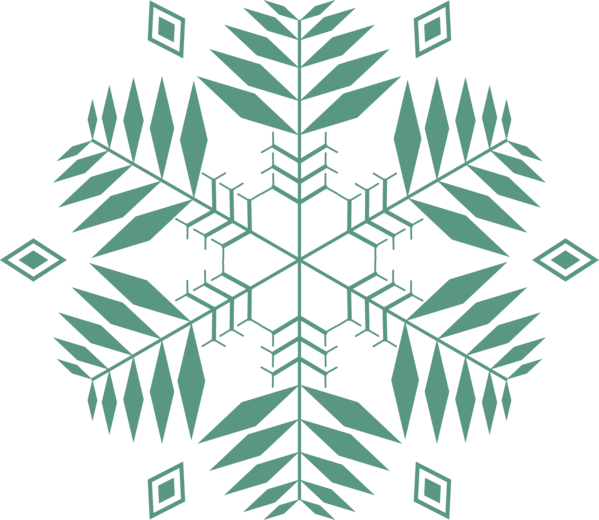 Transparent Christmas Leaf Line Symmetry for Snowflake for Christmas