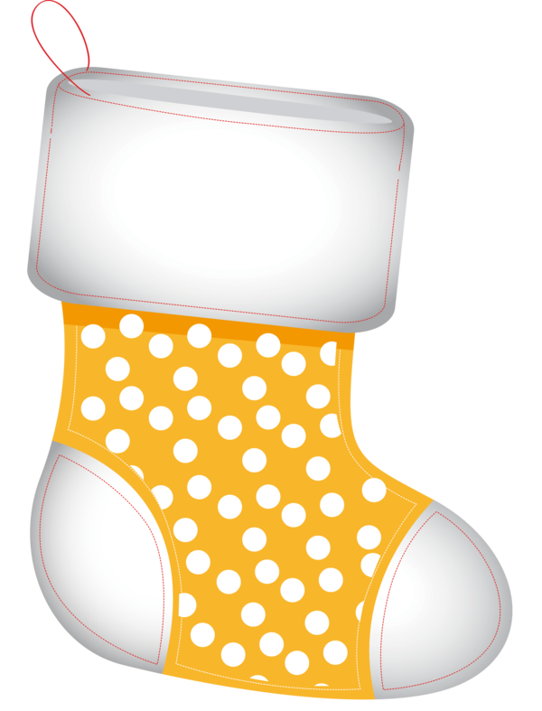 Transparent Christmas Yellow Design Pattern for Christmas Stocking for Christmas