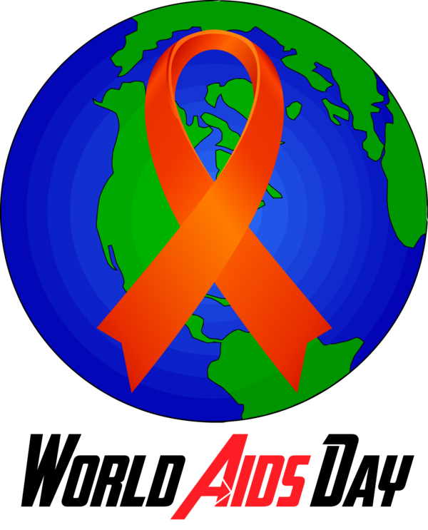 Transparent World Aids Day Logo Symbol for Red Ribbon for World Aids Day