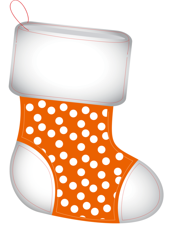 Transparent Christmas Orange Design Pattern for Christmas Stocking for Christmas