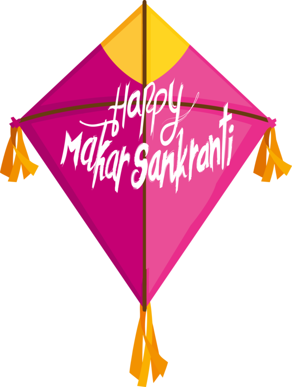 Transparent Makar Sankranti Line Triangle for Kite Flying for Makar Sankranti