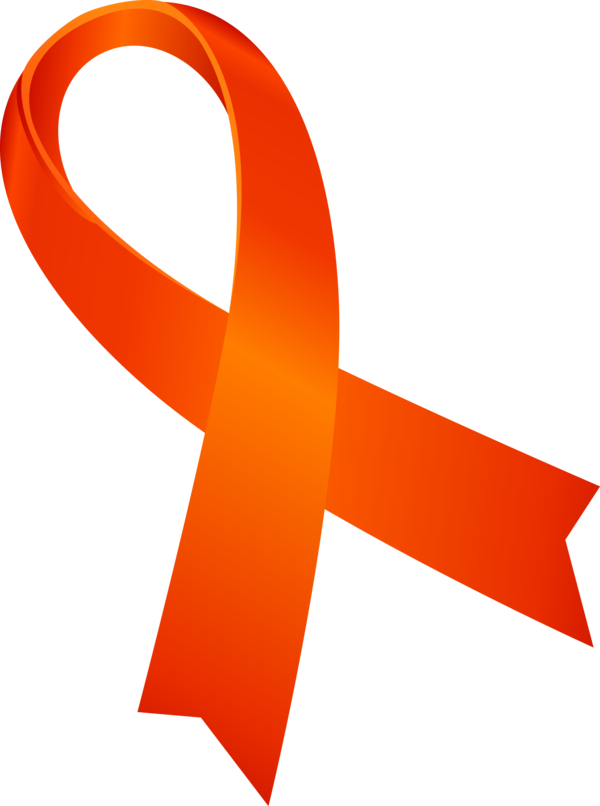 Transparent World Aids Day Orange Line Symbol for Red Ribbon for World Aids Day