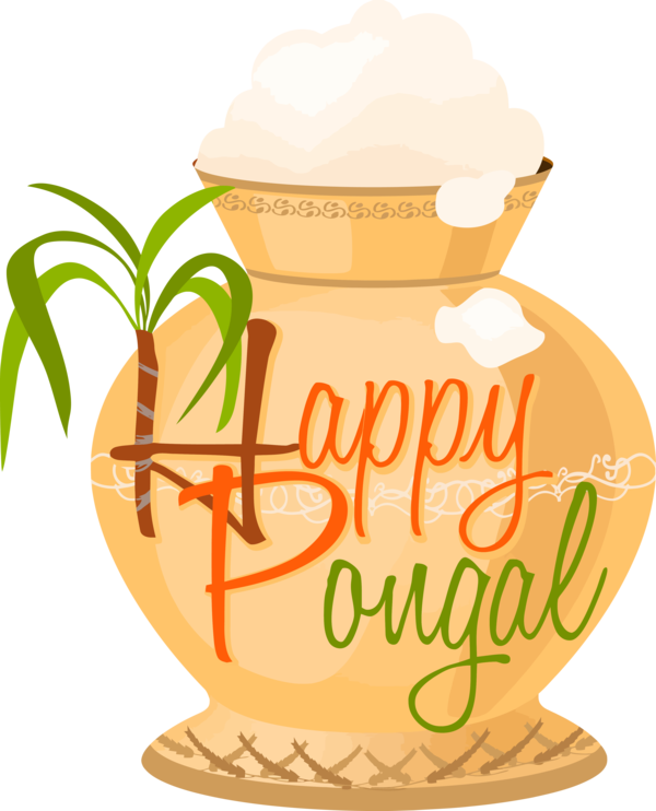 Transparent Pongal Logo Plant Drinkware for Thai Pongal for Pongal