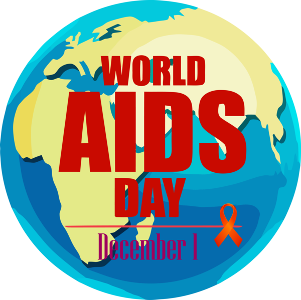 Transparent World Aids Day Logo Badge World for Red Ribbon for World Aids Day