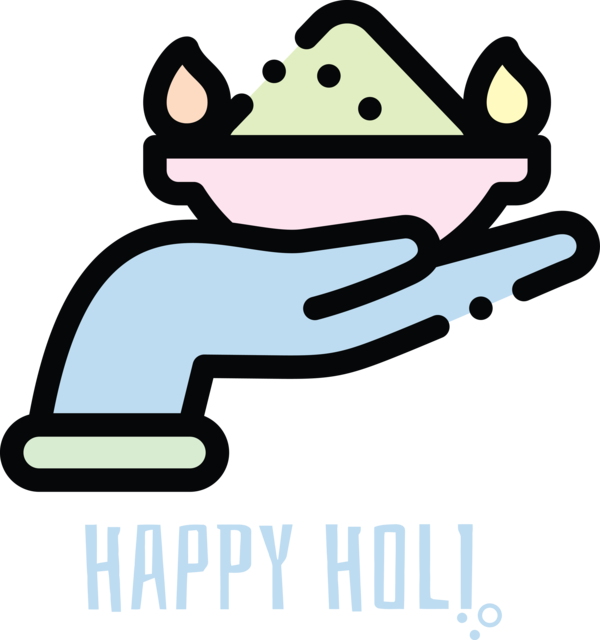 Transparent Holi Coloring book for Happy Holi for Holi
