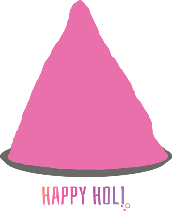 Transparent Holi Pink Cone Magenta for Happy Holi for Holi