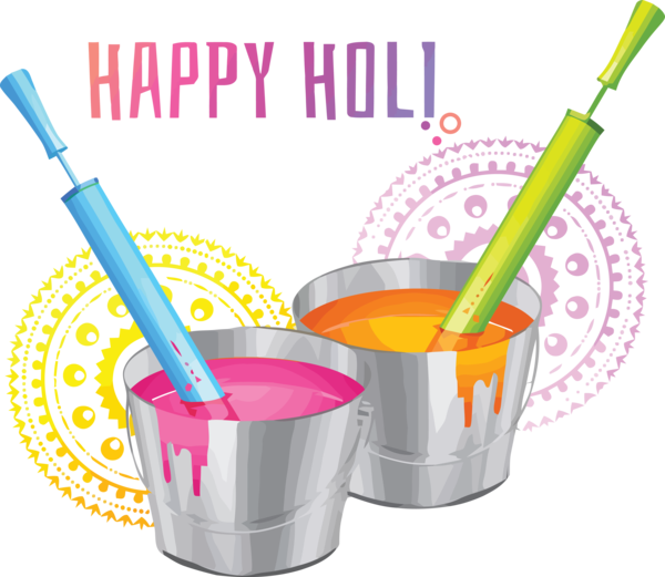 Transparent Holi Drinking straw Drink for Happy Holi for Holi