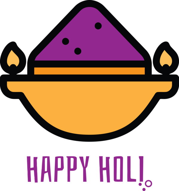 Transparent Holi Logo for Happy Holi for Holi