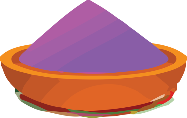 Transparent Holi Orange Purple Dish for Happy Holi for Holi