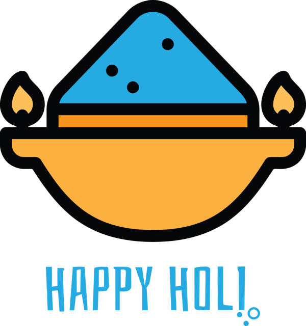 Transparent Holi Sign for Happy Holi for Holi