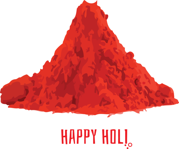 Transparent Holi Red Orange Volcano for Happy Holi for Holi