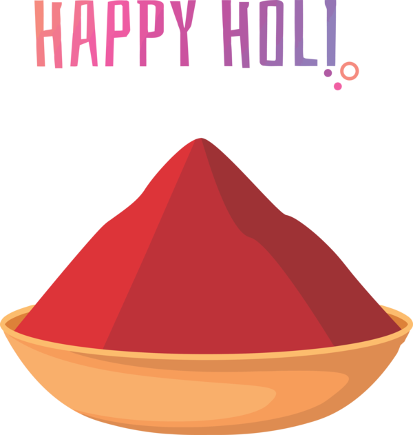 Transparent Holi Volcano Lip Cone for Happy Holi for Holi
