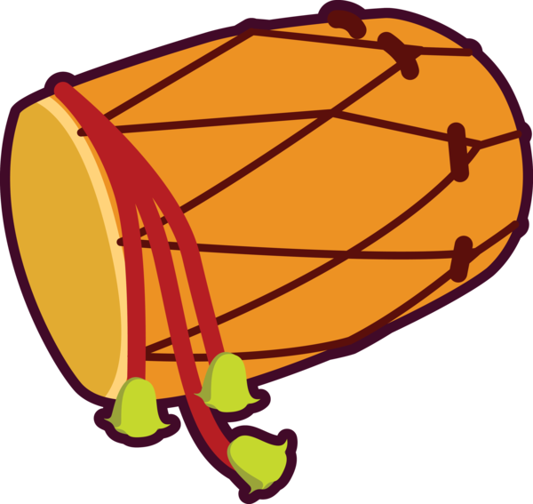 Transparent Lohri Drum Hand drum Indian musical instruments for Happy Lohri for Lohri