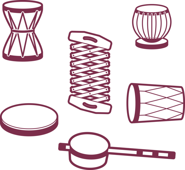 Transparent Lohri Line Cylinder Line art for Happy Lohri for Lohri