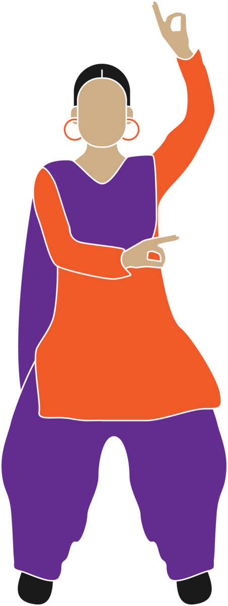 Transparent Lohri Cartoon Dress Style for Happy Lohri for Lohri