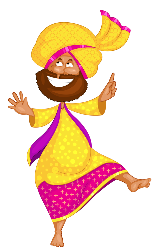 Transparent Lohri Cartoon Costume Happy for Happy Lohri for Lohri