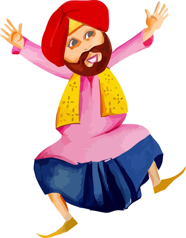 Transparent Lohri Cartoon Costume for Happy Lohri for Lohri