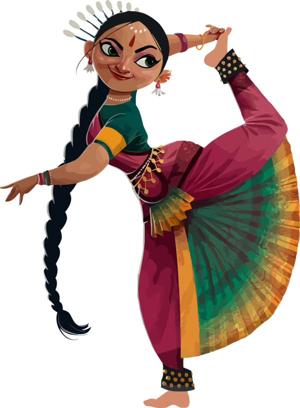Transparent Lohri Dance Cartoon Costume design for Happy Lohri for Lohri