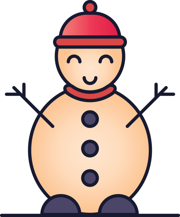 Transparent Christmas Cartoon Facial expression Smile for Snowman for Christmas