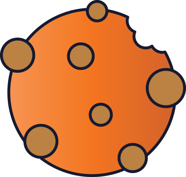 Transparent Christmas Orange Circle for Gingerbread for Christmas