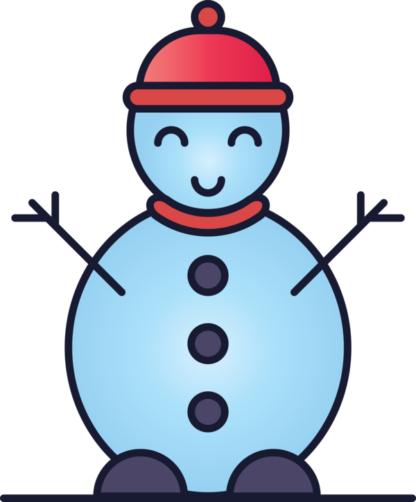 Transparent Christmas Cartoon Snowman Line for Snowman for Christmas