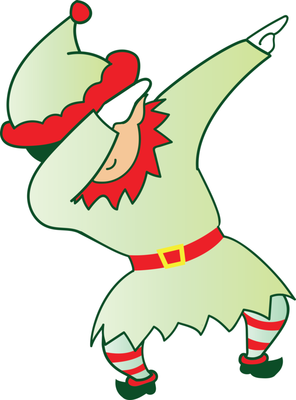 Transparent Christmas Cartoon Plant Line art for Elf for Christmas