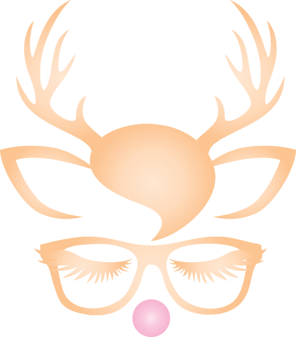 Transparent Christmas Head Nose Deer for Reindeer for Christmas