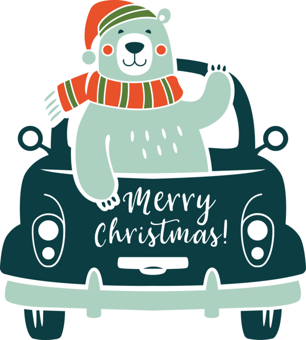 Transparent Christmas Vehicle Cartoon Transport for Merry Christmas for Christmas