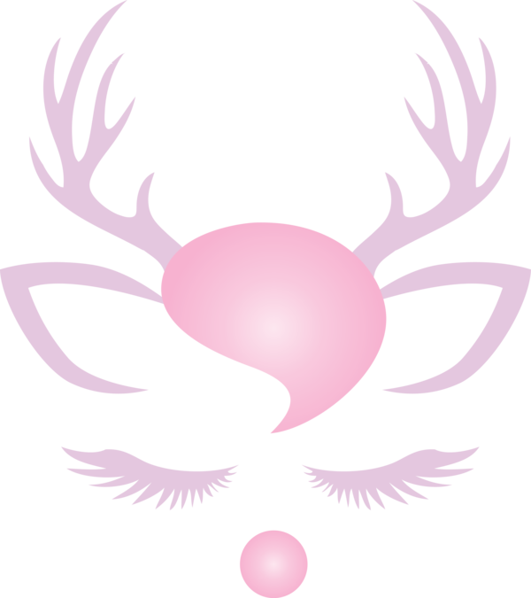 Transparent Christmas Pink for Reindeer for Christmas