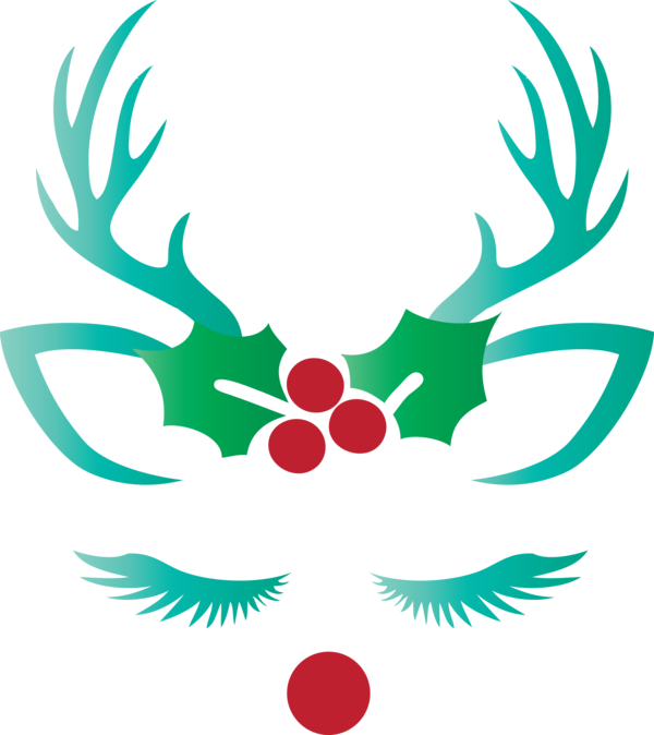 Transparent Christmas Holly for Reindeer for Christmas