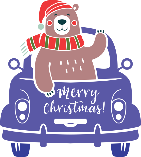 Transparent Christmas Vehicle Cartoon Transport for Merry Christmas for Christmas