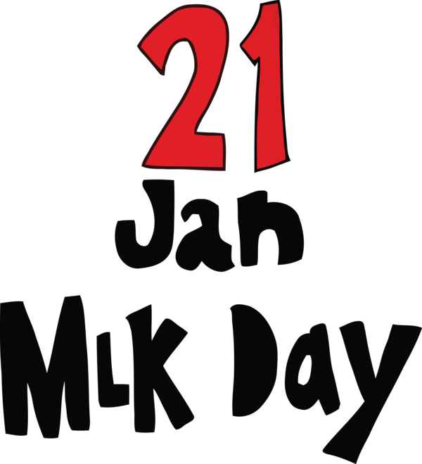 Transparent Martin Luther King Jr. Day Font Text Logo for MLK Day for Martin Luther King Jr Day