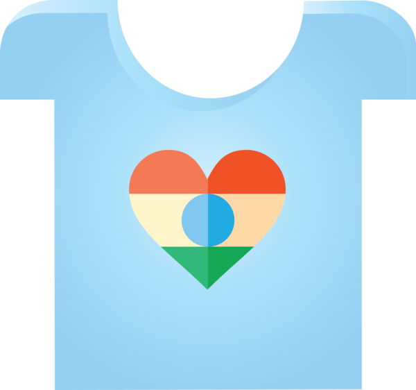 Transparent India Republic Day Clothing Turquoise Heart for Happy India Republic Day for India Republic Day