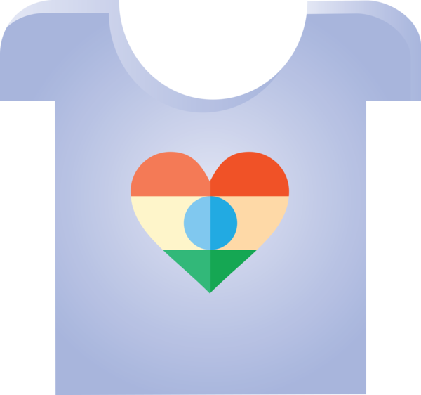 Transparent India Republic Day Clothing Heart Symbol for Happy India Republic Day for India Republic Day