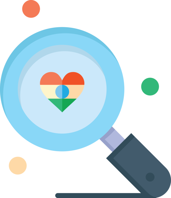 Transparent India Republic Day Circle Magnifying glass Heart for Happy India Republic Day for India Republic Day