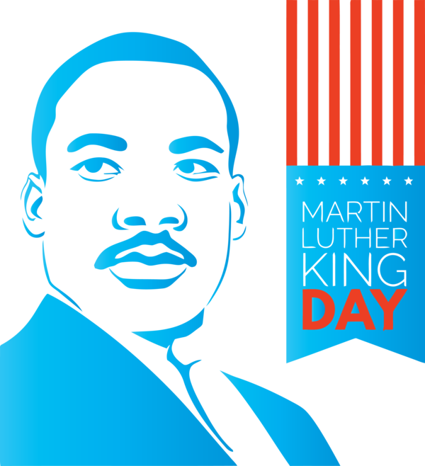 Transparent Martin Luther King Jr. Day Face Head Line for MLK Day for Martin Luther King Jr Day
