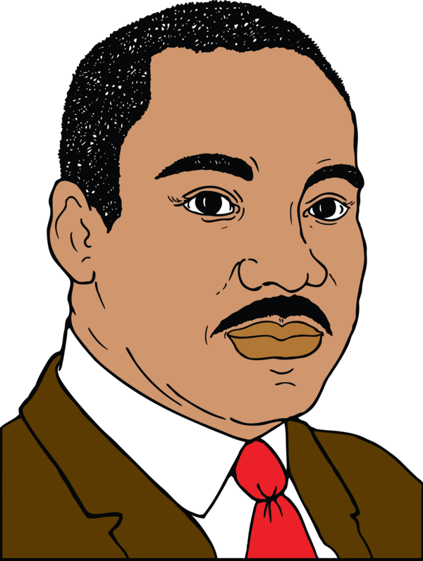 Transparent Martin Luther King Jr. Day Face Cartoon Forehead for MLK Day for Martin Luther King Jr Day