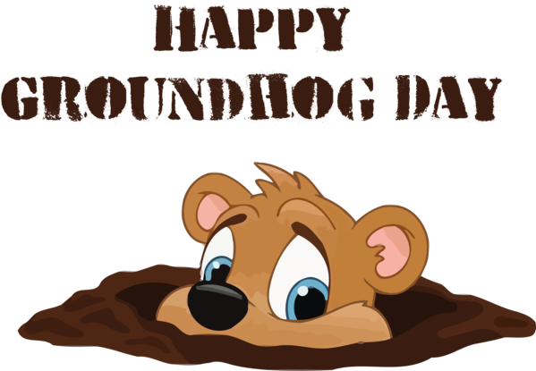 Transparent Groundhog Day Cartoon Snout Boar for Groundhog for Groundhog Day