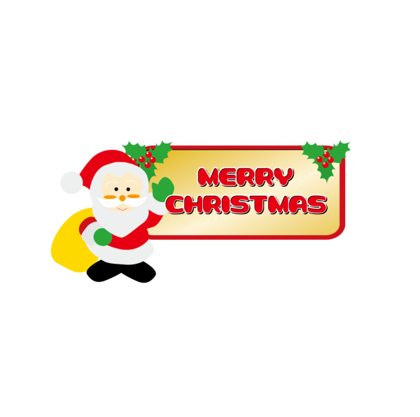 Transparent Christmas Cartoon Santa claus Logo for Merry Christmas for Christmas