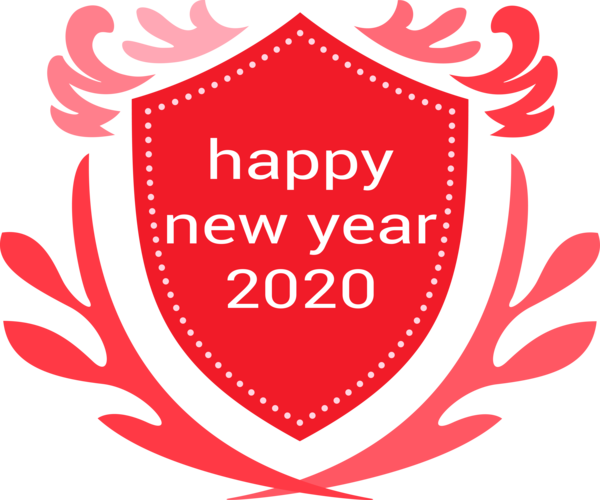 Transparent New Year Font Logo for Happy New Year 2020 for New Year