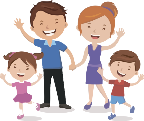 Transparent Family Day Cartoon People Gesture for Happy Family Day for Family Day
