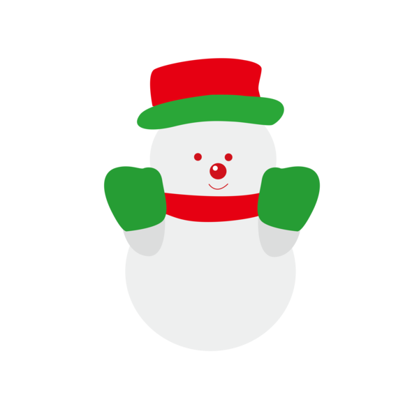 Transparent Christmas Green Snowman Cartoon for Christmas Ornament for Christmas