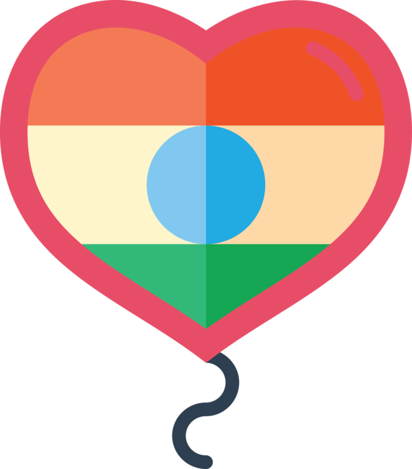 Transparent India Republic Day Heart Line Love for Happy India Republic Day for India Republic Day