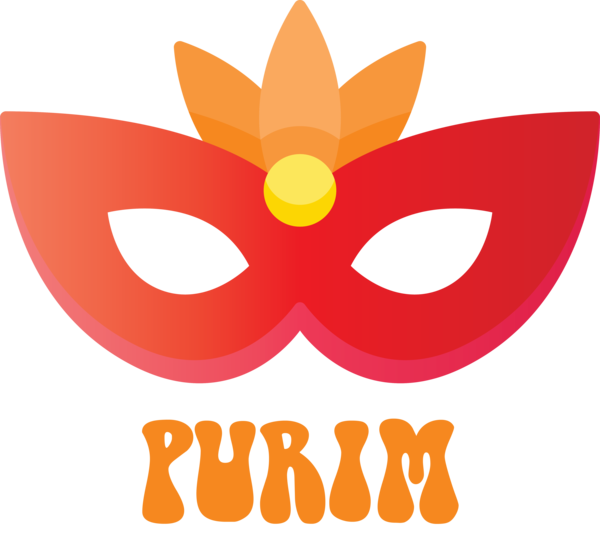 Transparent Purim Orange Logo Costume for Happy Purim for Purim