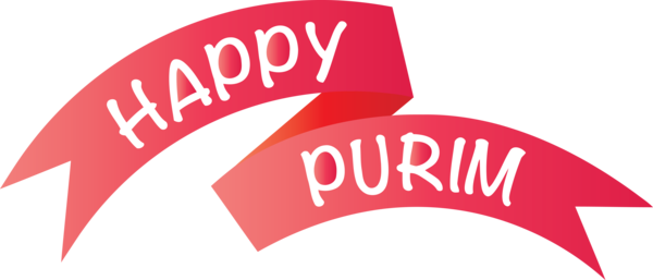 Transparent Purim Text Logo Font for Happy Purim for Purim