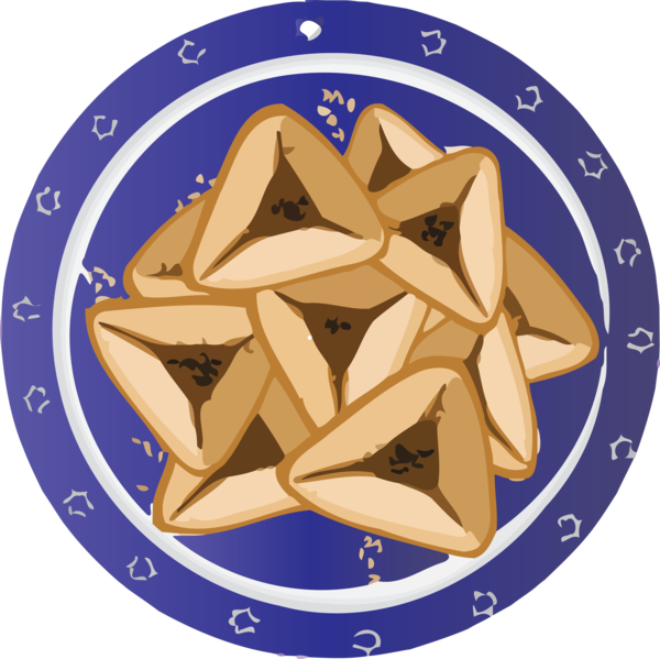 Transparent Purim Cuisine Triangle Dish for Happy Purim for Purim