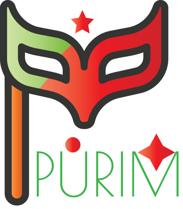 Transparent Purim Emblem Logo Automotive decal for Happy Purim for Purim