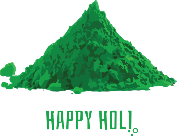 Transparent Holi Green Logo Leaf for Happy Holi for Holi