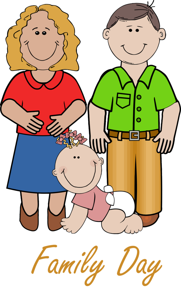 Transparent Family Day Cartoon People Interaction for Happy Family Day for Family Day