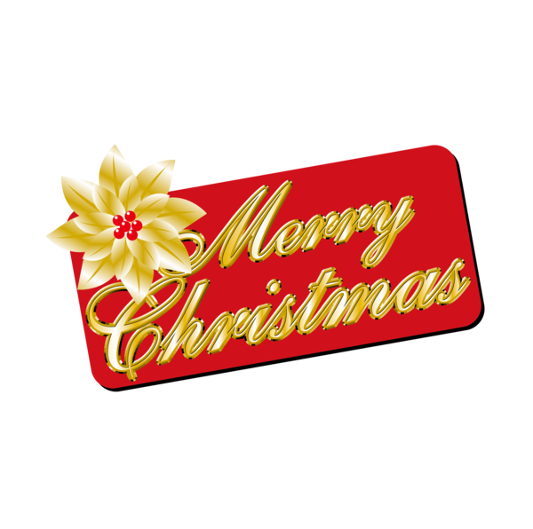 Transparent Christmas Rectangle Label Font for Merry Christmas for Christmas